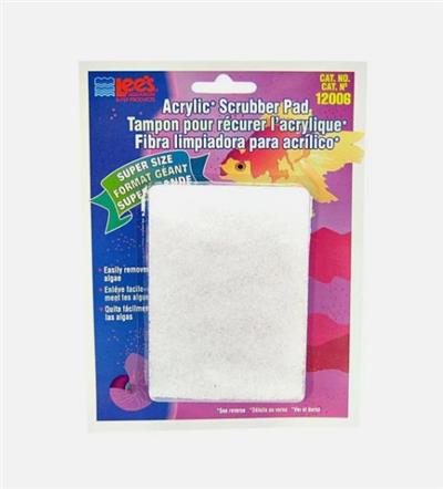 Lee's Aquarium & Pet Products Scrubber Pad for Acrylic Aquariums White, 1ea/3 In X 4 in, Super-Size