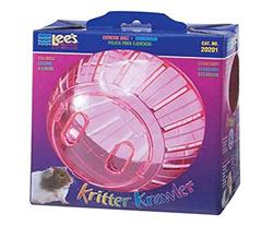 Lee's Aquarium & Pet Products Kritter Krawler Colored View-Thru Box Exercise Wheel Red, 1ea/Standard