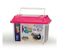 Lee's Aquarium & Pet Products Rectangle Kritter Keeper with Lid Label Assorted, 1ea/1.69 qt, Mini