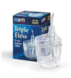 Lee's Aquarium & Pet Products Triple-Flow Corner Filter Clear, 1ea/LG