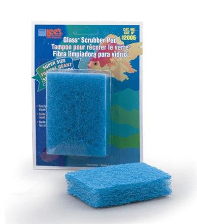 Lee's Aquarium & Pet Products Scrubber Pad for Glass Aquariums  Blue, 1ea/3 In X 4 in, Super-Size