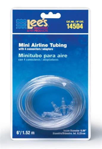 Lee's Aquarium & Pet Products Mini Airline Tubing Clear, 1ea/6 ft