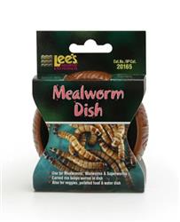 Lee's Aquarium & Pet Products Mealworm Curved Dish Brown, 1ea/3 in.