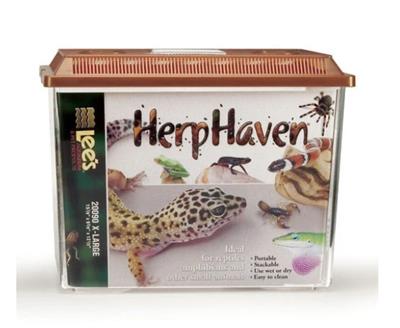 Lee's Aquarium & Pet Products HerpHaven Carrier for Reptiles & Amphibians Brown, 1ea/15.75In X 12.5 in, XL
