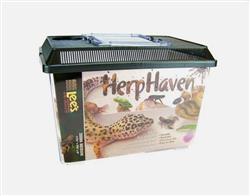 Lee's Aquarium & Pet Products HerpHaven Carrier for Reptiles & Amphibians Black, 1ea/11.75In X 8 in, MD