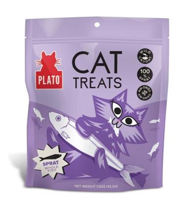 Plato Cat Grain Free Air Dried Treat Baltic Sprat 2.5Oz