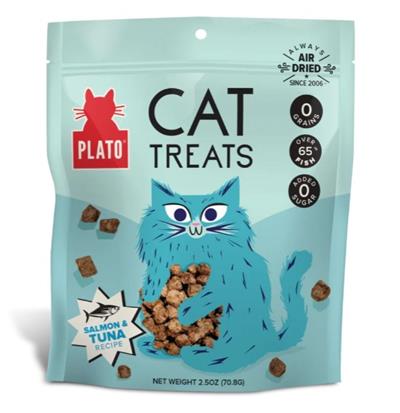 Plato Cat Grain Free Air Dried Treat Tuna Salmon 2.5Oz
