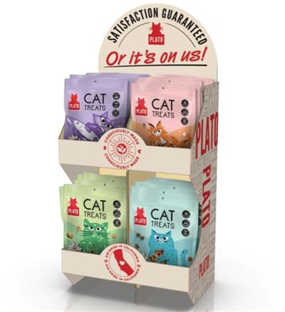 Plato Cat Grain Free Air Dried Treat Counter 24 Piece Display