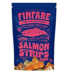 Finfare Dog 4oz. Freeze-dried Smoked Salmon Skin Strips