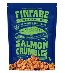 Finfare Dog 2oz. Freeze-dried Smoked Salmon Crumbles Treat Topper