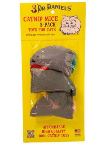 "Dr. Daniel's Cat Catnip Mice 3Pk	"