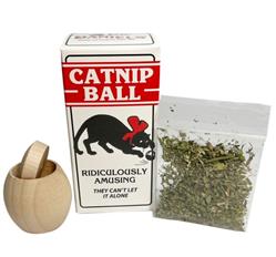 Dr. Daniel's Cat Wooden Ball with Catnip