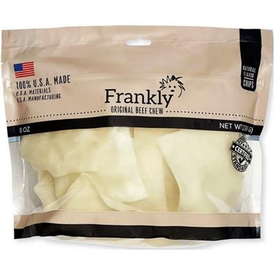 Frankly Dog 8oz. Collagen Beef Chew Chips Natural