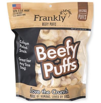Frankly Dog 2.5oz. Beefy Puffs Original Collagen