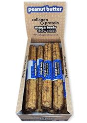 Frankly Dog 10" Peanut Butter Collagen Mega Beefy Chew Sticks 12Ct Display Box