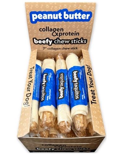 Frankly Dog 7" Peanut Butter Beefy Taquito 12Ct Display Box