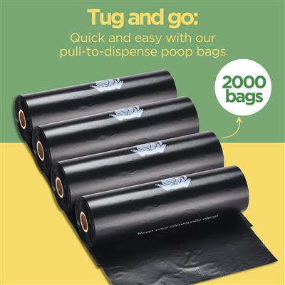 The Original Poop Bags® 2000 Recycled Bulk Roll Poop Bags