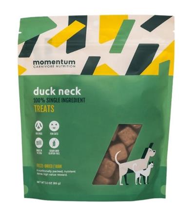 Momentum Carnivore Nutrition Dog 3oz. Duck Neck