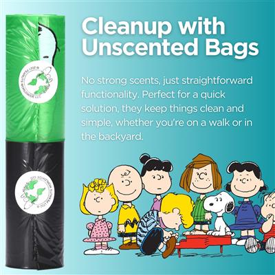 Peanuts® USDA Biobased Dog Poop Bags, 60 count, Unscented
