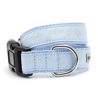 Let It Snow Dog Collar - Blue & Lead