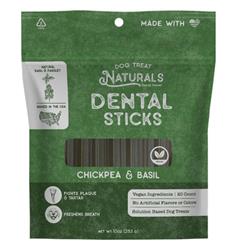 DOG TREAT NATURALS DOG DENTAL STICKS BASIL 10OZ