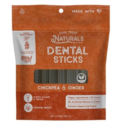 Dog Treat Naturals Dental Sticks - Chickpea & Ginger 10oz