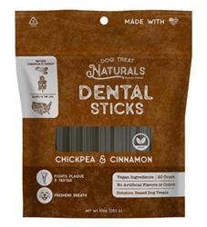 Dog Treat Naturals Dental Sticks - Chickpea & Cinnamon, 10oz