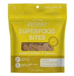 Dog Treat Naturals: Superfood Bites - Peanut Butter & Banana, 8oz, Turmeric