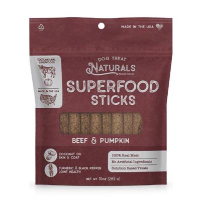 Dog Treat Naturals Dog Superfood Sticks Beef & Pumpkin 10oz