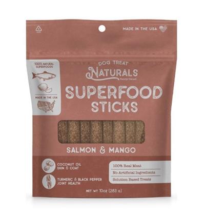 Dog Treat Naturals Dog Superfood Sticks Salmon & Mango 10oz