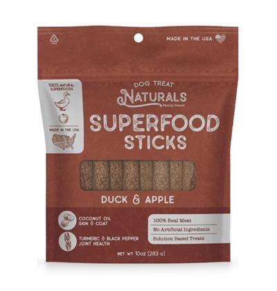 Dog Treat Naturals Dog Superfood Sticks Duck & Apple 10oz