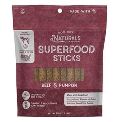 Dog Treat Naturals Superfood Sticks - Beef & Pumpkin, 24oz