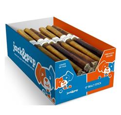 Jack & Pup Bully Stick 12" Display Box (Case of 25)