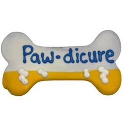 Paw-dicure Bone 6" 91976 Hand Decorated Molasses