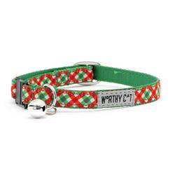 Yuletide Check Cat Collar