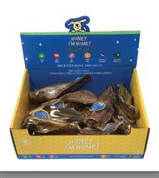 HONEY I'M HOME DOG NATURAL HONEY COATED BUFFALO CRUNCHY EARS BULK - 15 COUNT