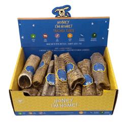 HONEY I'M HOME DOG NATURAL HONEY COATED BUFFALO TRACHEA TUBES BULK - 20 COUNT