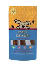 HONEY I'M HOME DOG NATURAL HONEY COATED BUFFALO UDDER STICKS 4OZ