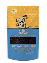 HONEY I'M HOME DOG NATURAL HONEY COATED BUFFALO LIVER WAFER MINI 20 PACK