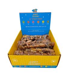 HONEY I'M HOME DOG NATURAL HONEY COATED BUFFALO TRACHEA WRAPPED IN LUNG 10 INCHES - 15 COUNT