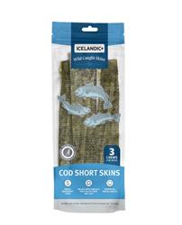 ICELANDIC DOG SHORT COD SKIN STRIPS (8-10") - 3 PACK