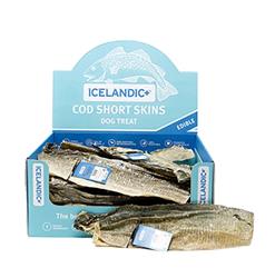 ICELANDIC DOG COD SKIN SHORT STRIPS 36 PIECE DISPLAY