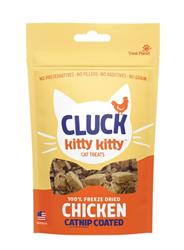 HARE OF THE DOG & CAT CLUCK KITTY KITTY FREEZE-DRIED 100% CHICKEN TREAT WITH CATNIP COATING 0.75OZ
