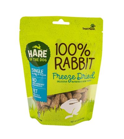 Hare of the Dog 100% Rabbit Freeze-Dried Treats 2.25oz.
