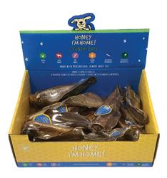 Honey I'm Home Dog Natural Honey Coated Buffalo Crunchy Ears Bulk - 15 Count