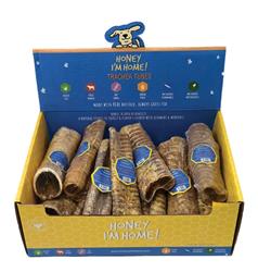 Honey I'm Home Dog Natural Honey Coated Buffalo Trachea Tubes Bulk - 20 Count