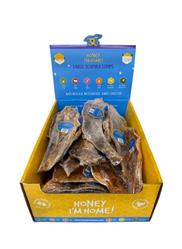 Honey I'm Home Dog Natural Water Buffalo Scapula Strips Large Bulk - 35 Count