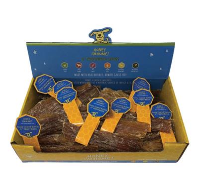 Honey I'm Home Dog Natural Honey Coated Buffalo Paddywack Bulk - 35 Count