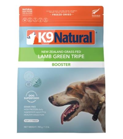 K9 Natural Dog Freeze-Dried Grain Free New Zealand Lamb Green Tripe Booster 1.5Lbs