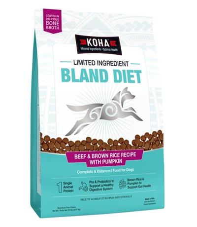 Koha Dog Limited Ingredient Bland Diet Beef Brown Rice 20Lbs